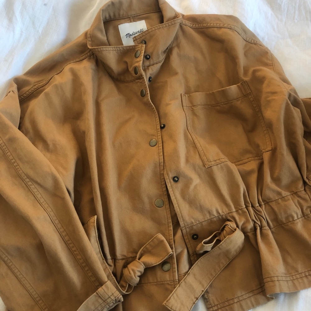 Madewell Canvas Cropped Tie Jacket